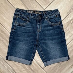 Girls Denim Roll-Cuff Shorts